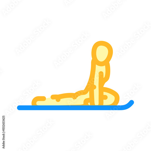 pigeon pose eka pada rajakapotasana yoga color icon vector. pigeon pose eka pada rajakapotasana yoga sign. isolated symbol illustration