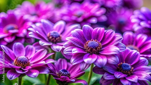 Stunning Purple Flowers in Blooming Flower Bed