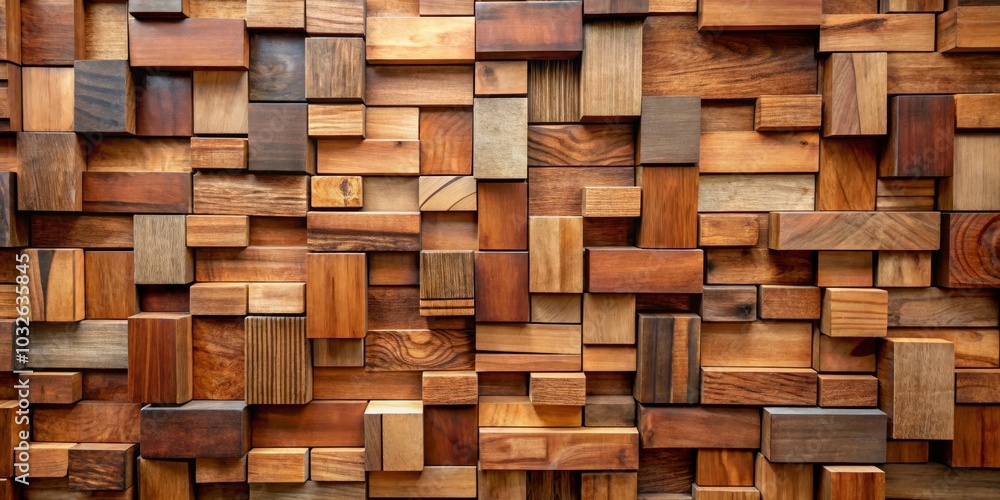 Abstract Wooden Block Wall A Geometric Pattern of Diverse Textures, wood texture, wood background, wooden wall Abstract Wooden Block Wall A Geometric Pattern of Diverse Textures, wood texture, wood background, wooden wall