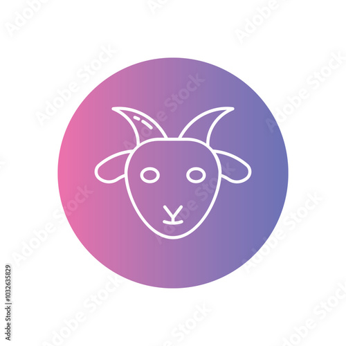 Goat vector icon stock illustration
