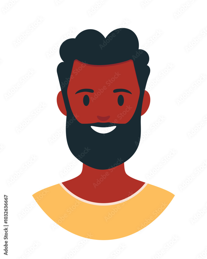 People avatar. Man face isolated on white background. Cute vector illustration. Flat style People avatar. Man face isolated on white background. Cute vector illustration. Flat style