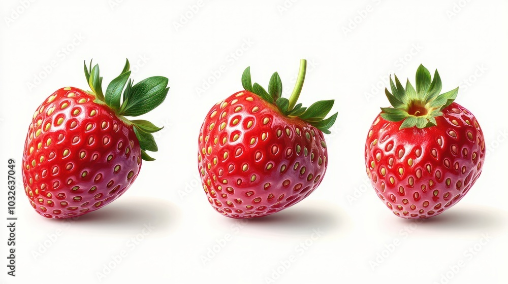 strawberry isolated on the white background strawberry isolated on the white background
