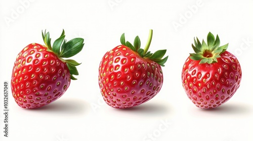 strawberry isolated on the white background