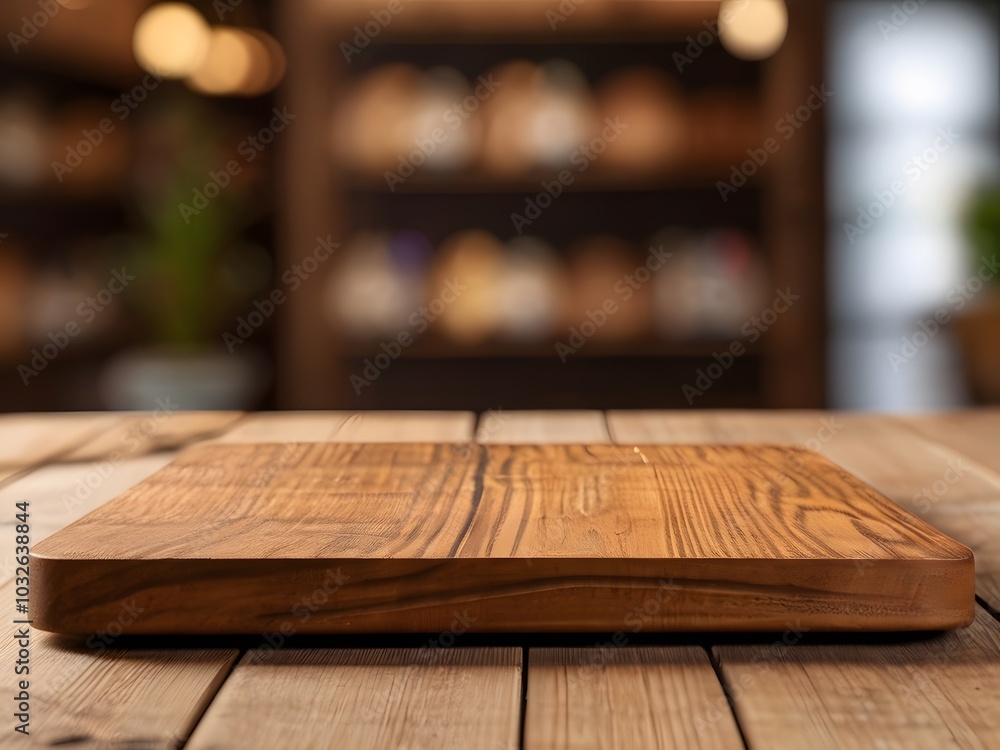 wooden table to display product with blurred background wooden table to display product with blurred background