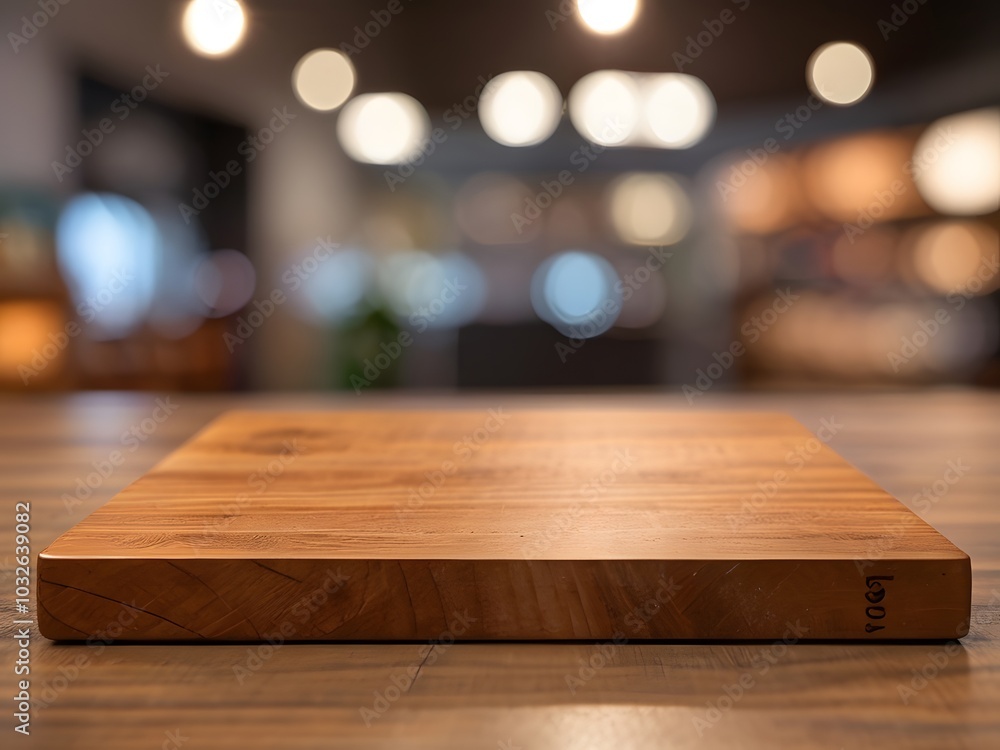 wooden table to display product with blurred background wooden table to display product with blurred background