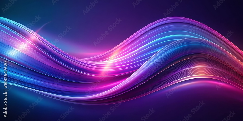 Abstract Glowing Waves in a Neon Dreamscape, abstract , gradient Abstract Glowing Waves in a Neon Dreamscape, abstract , gradient