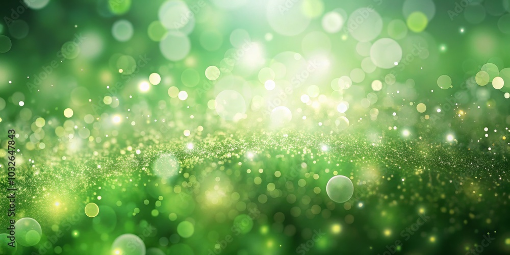 Abstract Green Bokeh Background with Glimmering Lights, bokeh, glitter, abstract, background Abstract Green Bokeh Background with Glimmering Lights, bokeh, glitter, abstract, background