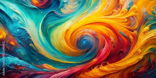 Wallpaper Mural Abstract Swirling Colors - Digital Painting, Colorful Abstract, Spiral, Abstract Art, Abstract Background, Contemporary Art, Modern Art Torontodigital.ca