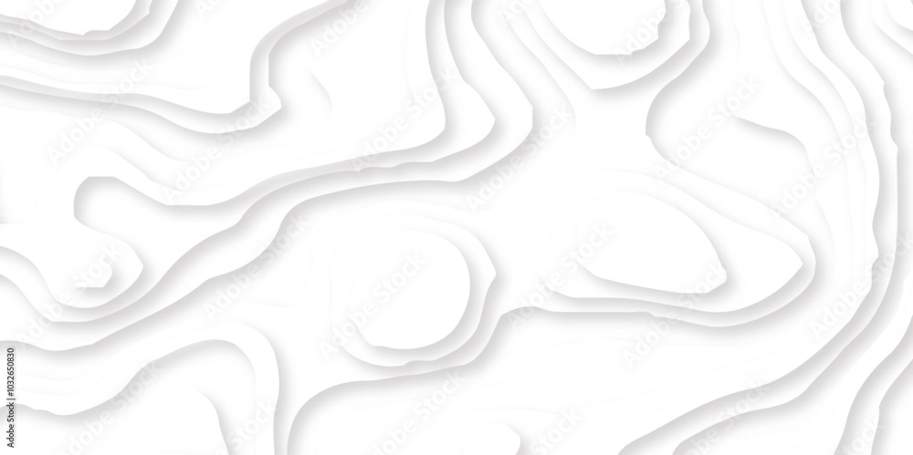 3D papercut banner of gradient white paper layers. Vector background design of horizontal abstract smooth origami shape paper cut, flowing liquid 3D papercut banner of gradient white paper layers. Vector background design of horizontal abstract smooth origami shape paper cut, flowing liquid
