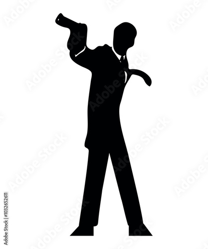 silhouette of hitman illustration