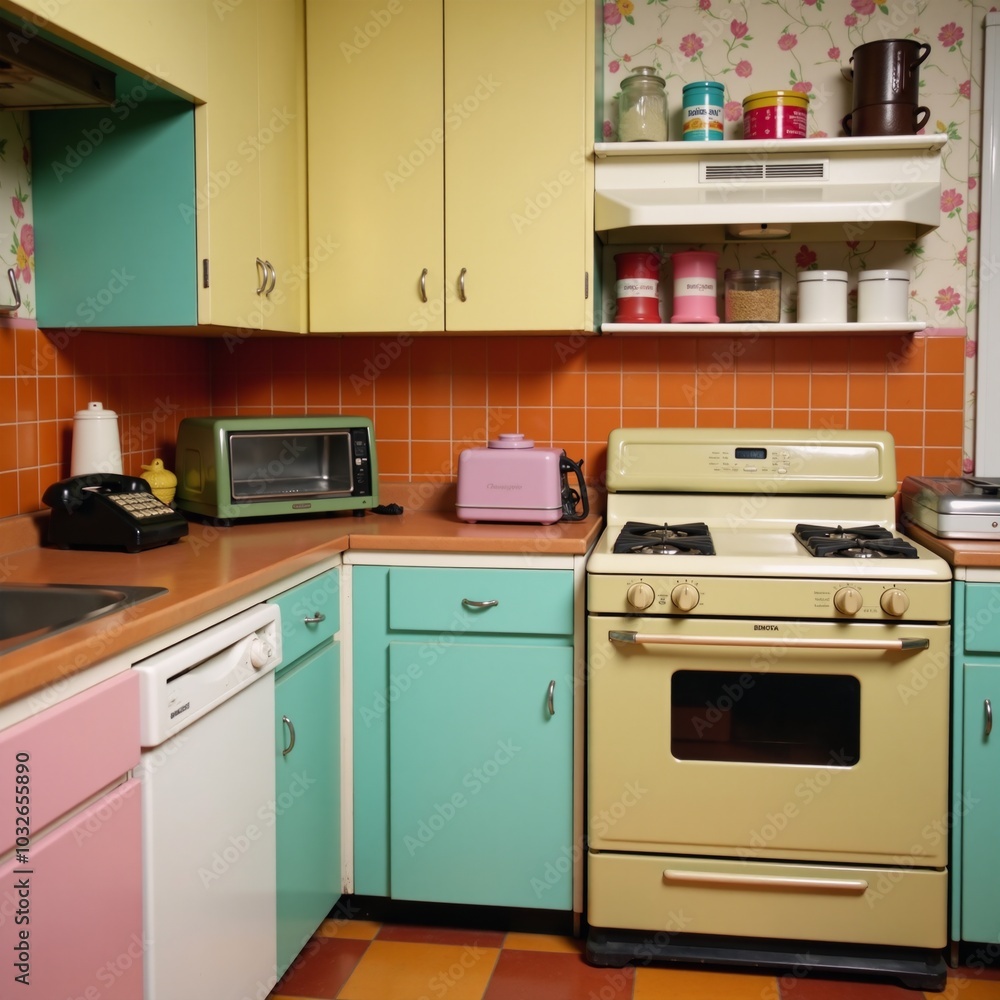 Classic 80s-style middle-class kitchen decor Classic 80s-style middle-class kitchen decor
