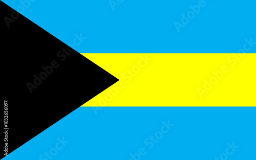 Flag of Bahamas vector illustration photo