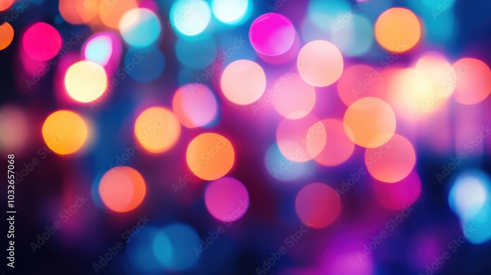 Colorful Blurred Light Bokeh Background Colorful Blurred Light Bokeh Background