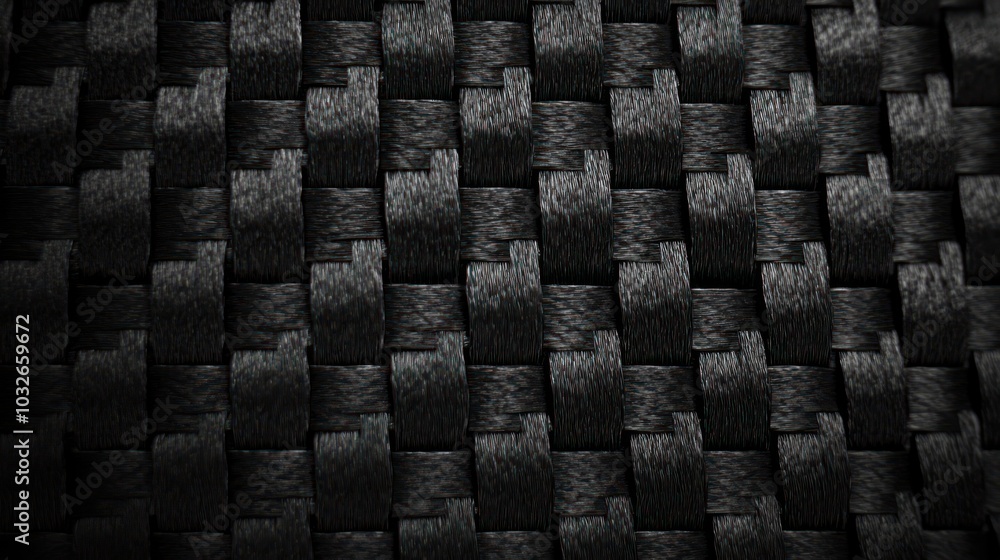 A close-up of a textured black woven material, showcasing intricate patterns and depth. A close-up of a textured black woven material, showcasing intricate patterns and depth.