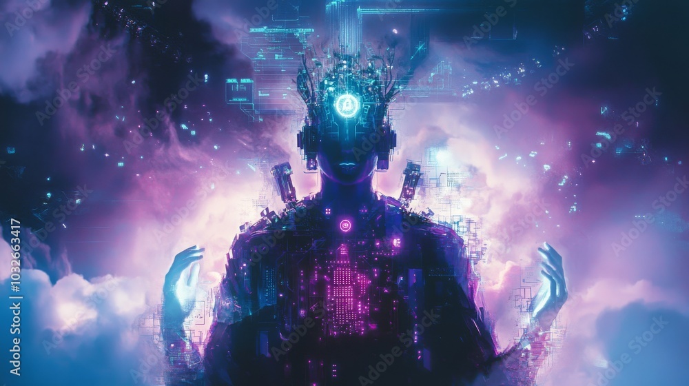 Fototapeta premium digital aurora