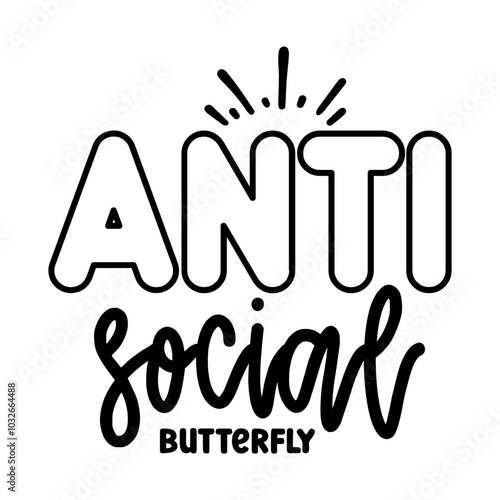 Anti-social Butterfly SVG
