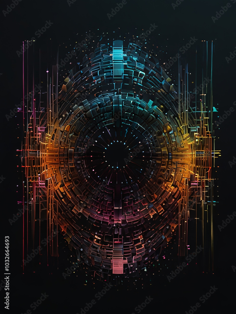 Obraz premium fractal realms abstraction, background 