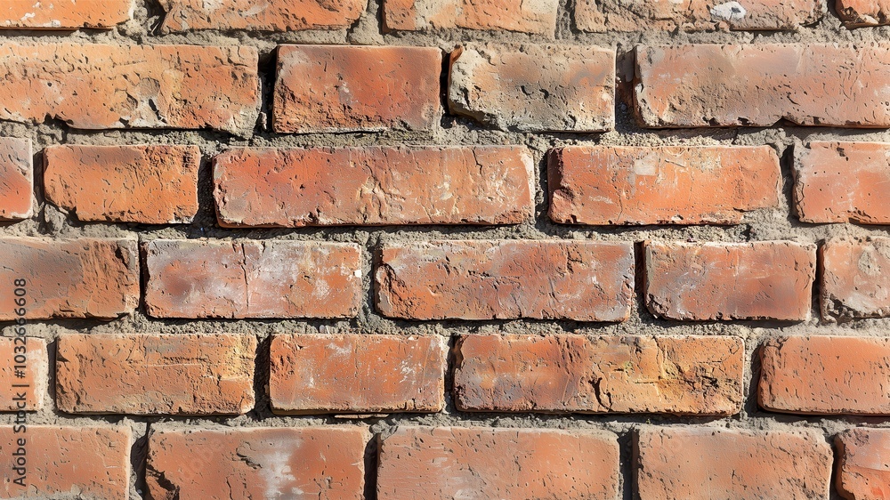 Close-Up of Weathered Red Brick Wall Close-Up of Weathered Red Brick Wall