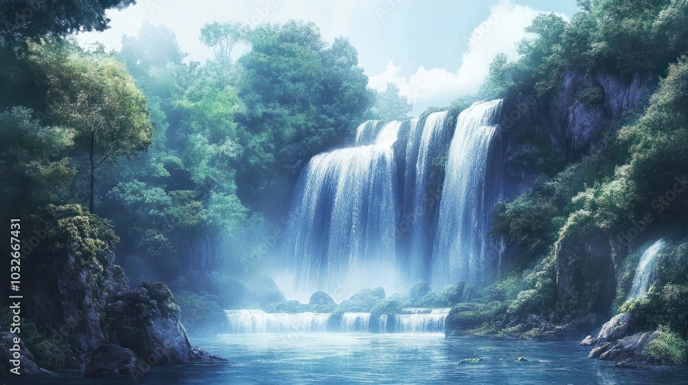 waterfall background very cool. waterfall background very cool.
