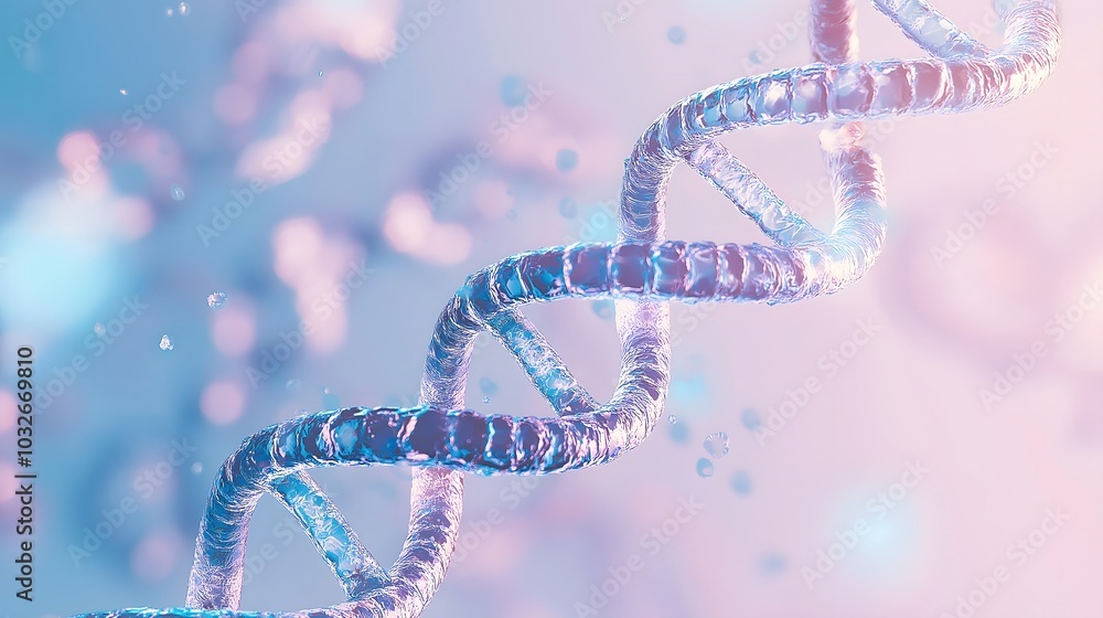 Detailed View of DNA Strands with Nucleotides Detailed View of DNA Strands with Nucleotides