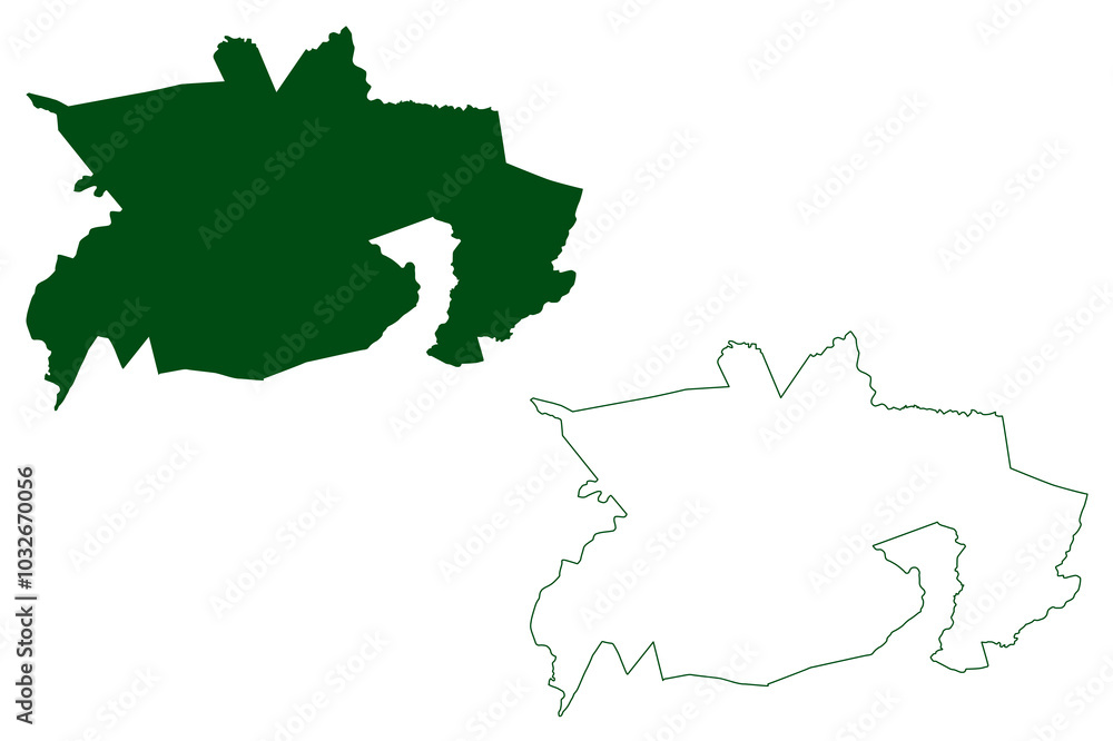 Fototapeta premium Cuautepec municipality (Free and Sovereign State of Guerrero, Mexico, United Mexican States) map vector illustration, scribble sketch Cuautepec map