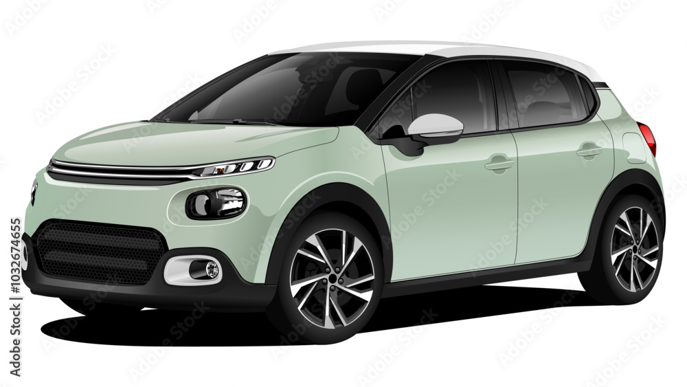 green car isolated in transparent background green car isolated in transparent background