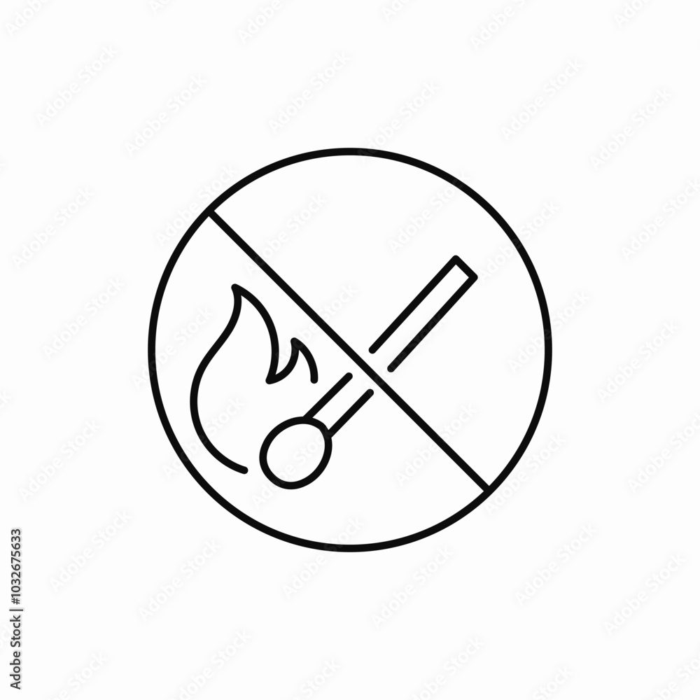 caution no fire icon sign vector caution no fire icon sign vector