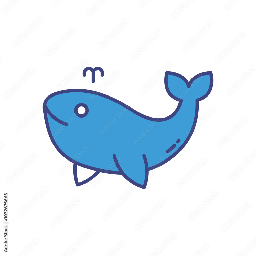 Whale vector icon stock illustration Whale vector icon stock illustration