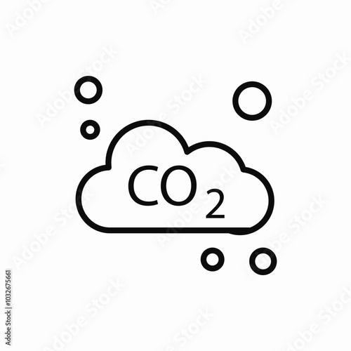 co2 emission icon sign vector photo