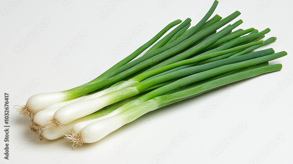 fresh green onions with crisp, bright stalks and lush green tops symbolizes new beginnings, growth, and renewal. Perfect for concepts of health, vitality, and natural freshness fresh green onions with crisp, bright stalks and lush green tops symbolizes new beginnings, growth, and renewal. Perfect for concepts of health, vitality, and natural freshness