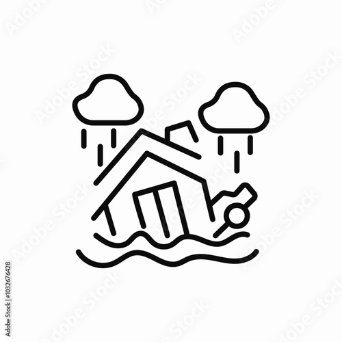 natural disaster icon sign vector