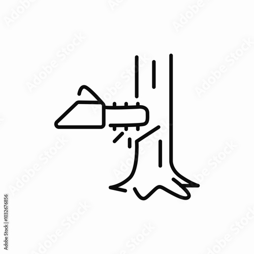 tree ax icon sign vector