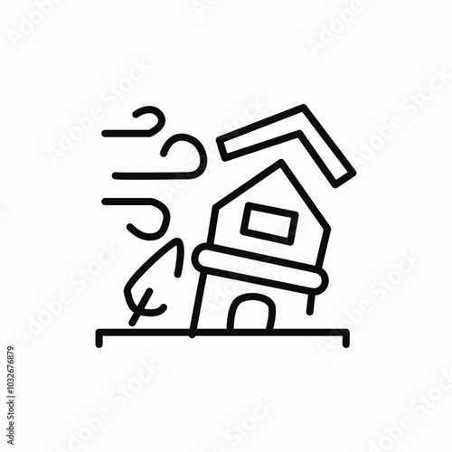 wind disaster icon sign vector