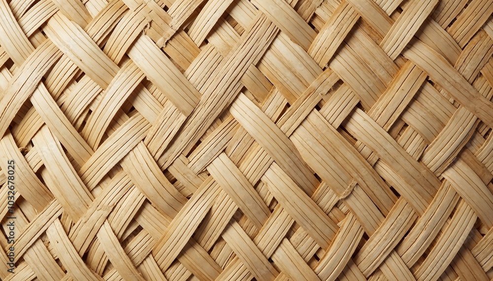 Woven straw mat texture with natural fiber patterns Woven straw mat texture with natural fiber patterns