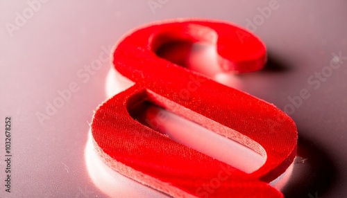 Close-up Of A Red Paragraph Symbol photo