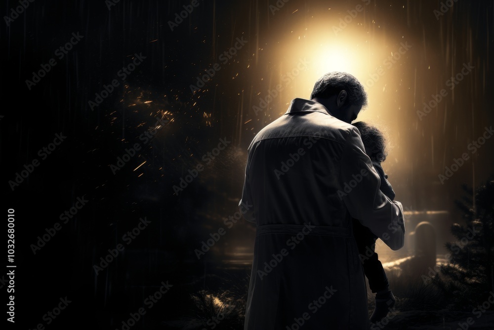 Empathy in medicine doctor embracing patient, symbolizing compassion and support in healthcare Empathy in medicine doctor embracing patient, symbolizing compassion and support in healthcare