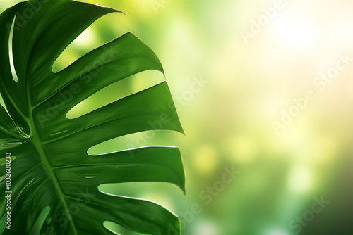 Tropical leaf with glitters spark on summer background, professional lighting, ultra highly realistic, smooth light, PNG photo