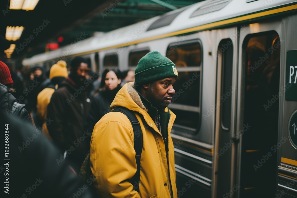 People exiting public transport a visual representation of diversity and daily life in transit People exiting public transport a visual representation of diversity and daily life in transit