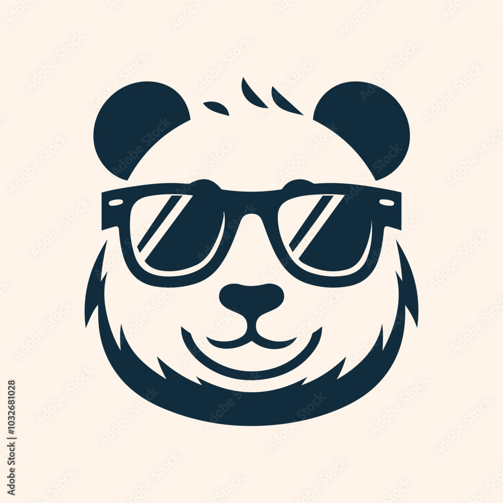 Bear with sunglass logo icon vector illustration 2 Bear with sunglass logo icon vector illustration 2