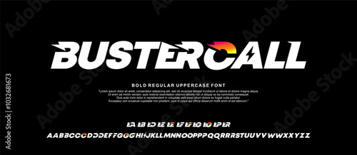 Modern Bold Font. Typography urban style alphabet fonts for fashion, sport, technology, digital, movie, logo design, vector illustration, uppercase