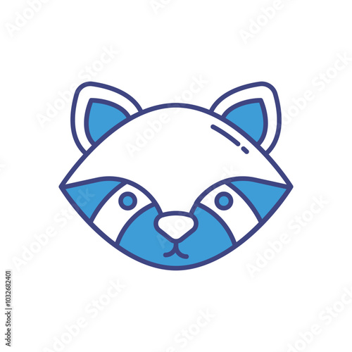 Raccoon vector icon stock illustration