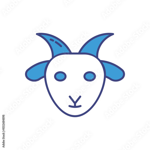 Goat vector icon stock illustration