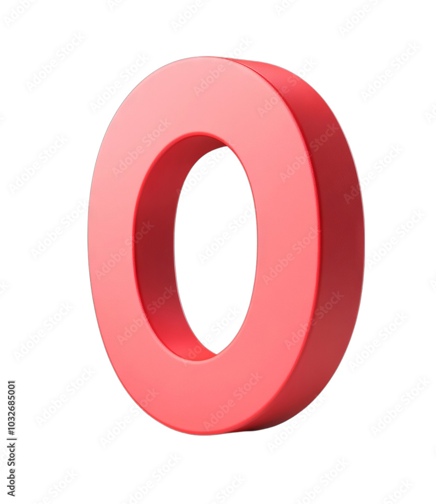 3D Red Letter O: Bold and Vibrant Typography 3D Red Letter O: Bold and Vibrant Typography