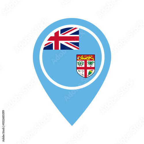 Fiji flag location icon Free Download Fiji flag location icon - GFXLoad