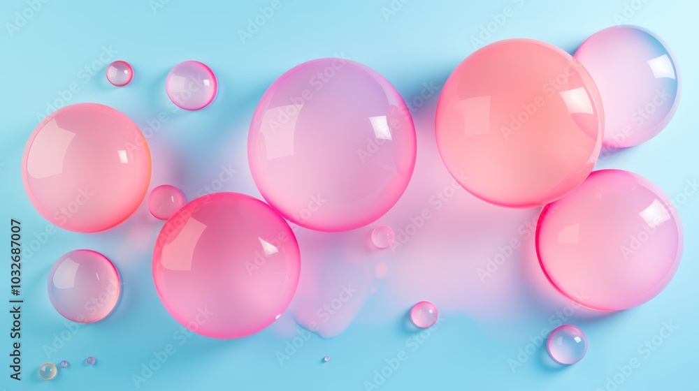 Bubble Gum Abstract Background. Сollection of soft, creamy, spheres in pastel colors. Bubble Gum Abstract Background. Сollection of soft, creamy, spheres in pastel colors.