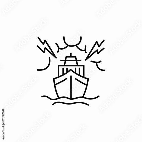 container ship icon sign vector