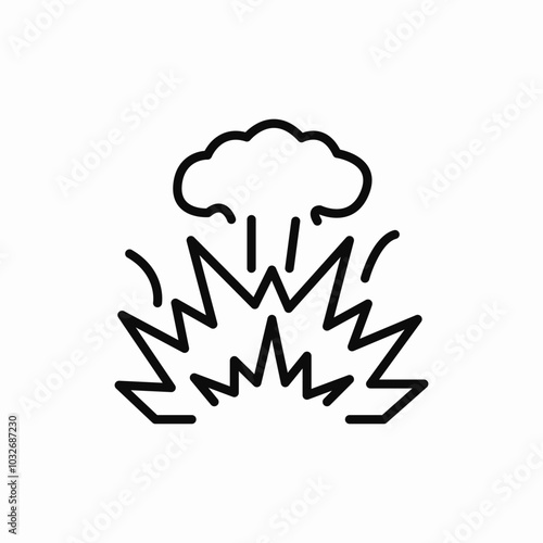 explosion gun shot icon sign vector
