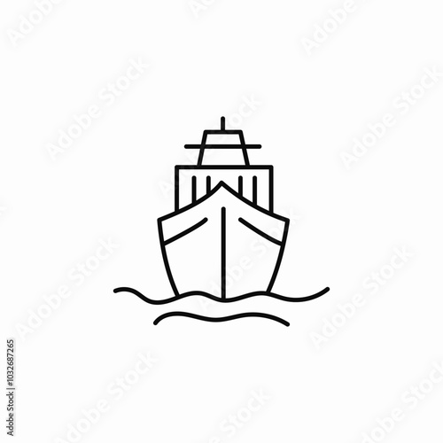 ferry boad icon sign vector