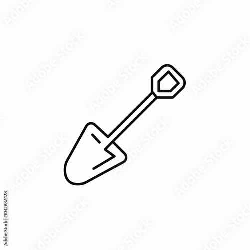 hiking shovel icon sign vector