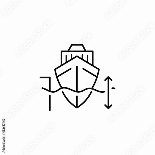 front cargo ship icon sign vector